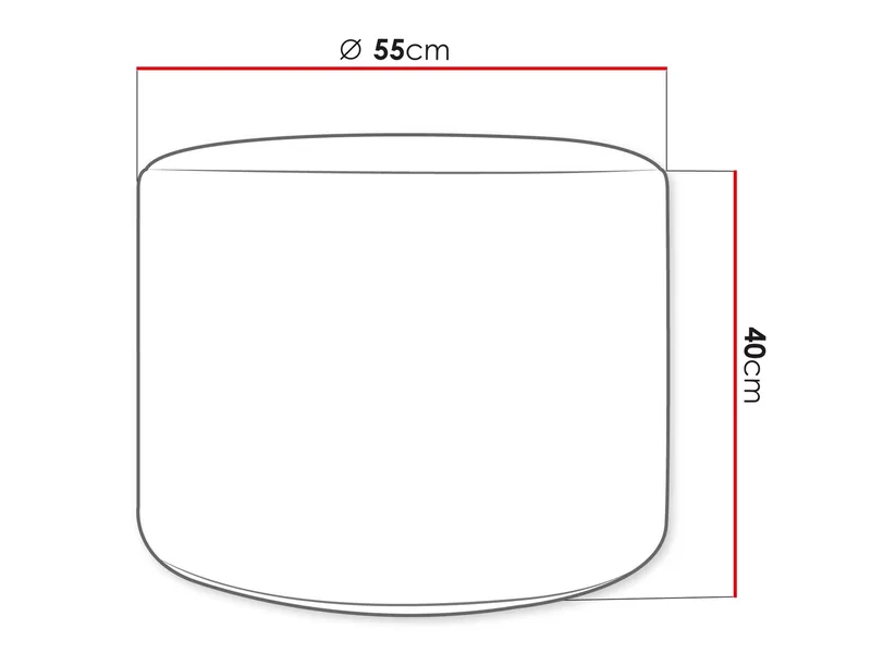 Teylor Sittepuff 55 cm - Beige - Møbler - Stoler & lenestoler - Krakk - Puff