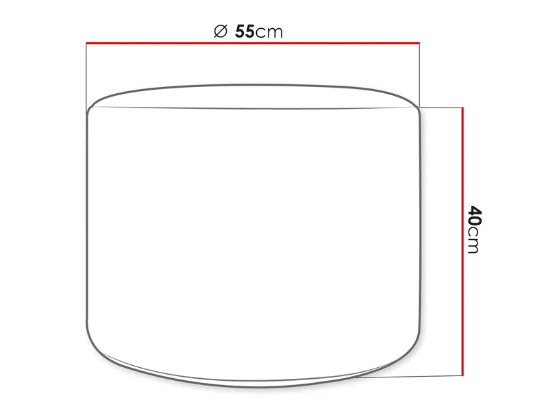 Teylor Sittepuff 55 cm - Grå - Møbler - Stoler & lenestoler - Krakk - Puff