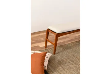 Touch Sittekrakk 120 cm - Valnøtt/Cream - Møbler - Stoler & lenestoler - Krakk - Fotskammel - Sovbar fotskammel