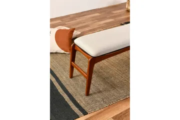 Touch Sittekrakk 120 cm - Valnøtt/Cream - Møbler - Stoler & lenestoler - Krakk - Fotskammel - Sovbar fotskammel