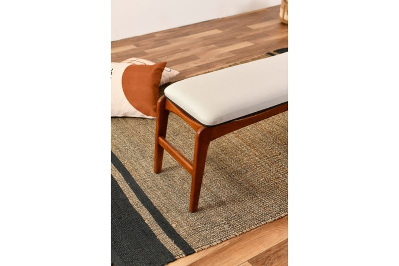 Touch Sittekrakk 120 cm - Valnøtt/Cream - Møbler - Stoler & lenestoler - Krakk - Fotskammel - Sovbar fotskammel