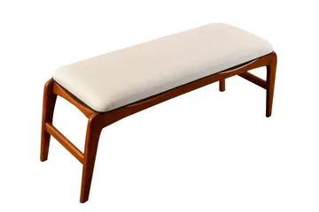 Touch Sittekrakk 120 cm - Valnøtt/Cream - Møbler - Stoler & lenestoler - Krakk - Fotskammel - Sovbar fotskammel