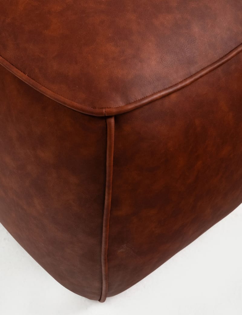 Valnor sittepuff 40 cm kunstlær - Brun - Møbler - Stoler & lenestoler - Krakk - Puff