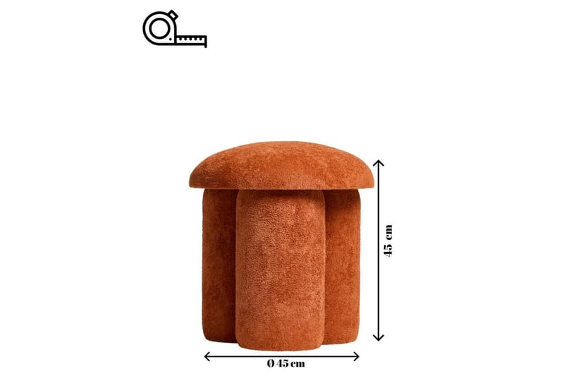 Vynor Fotpall 45 cm - Oransje - Møbler - Stoler & lenestoler - Krakk - Fotskammel