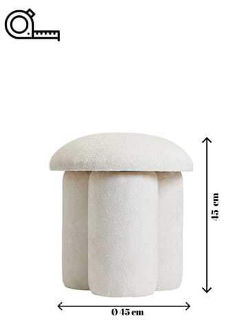 Vynor sittepuff 45 cm rund - Hvit - Møbler - Stoler & lenestoler - Krakk - Puff