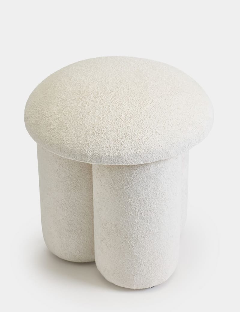 Vynor sittepuff 45 cm rund - Hvit - Møbler - Stoler & lenestoler - Krakk - Puff