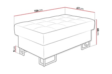 Warwick Fotpall 67 cm - Grønn - Møbler - Stoler & lenestoler - Krakk - Fotskammel