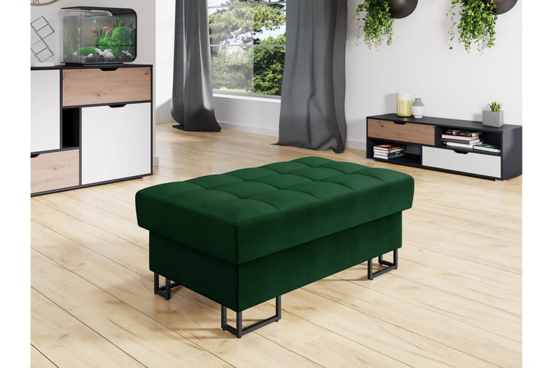 Warwick Fotpall 67 cm - Grønn - Møbler - Stoler & lenestoler - Krakk - Fotskammel