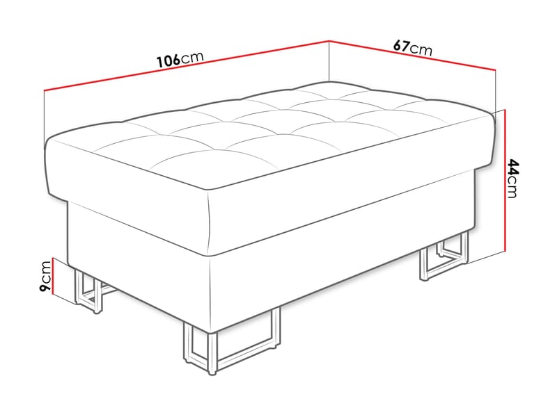 Warwick Fotskammel 106 cm - Møbler - Stoler & lenestoler - Krakk - Puff