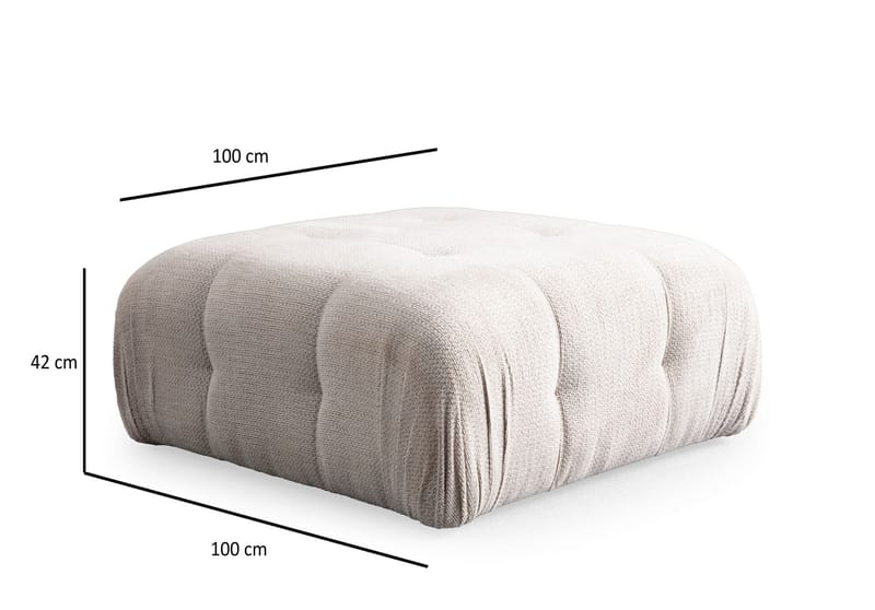 Yvara Sittepuff 100 cm - Beige - Møbler - Stoler & lenestoler - Krakk - Puff