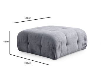 Yvara Sittepuff 100 cm - Grå - Møbler - Stoler & lenestoler - Krakk - Puff