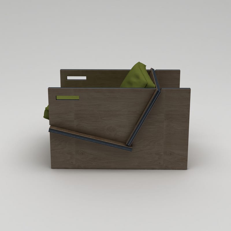 Latira Ørelappstol - Svart og grønn - Møbler - Stoler & lenestoler - Lenestoler