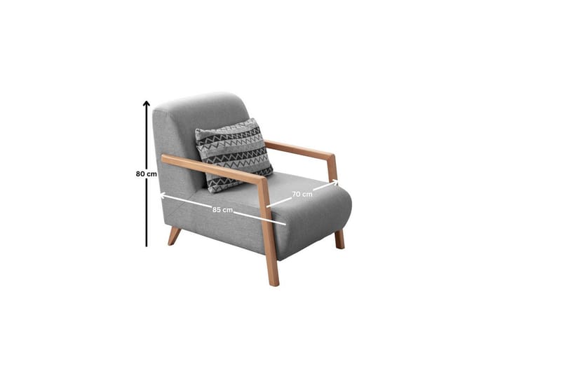 Latrona Lenestol - Grå - Møbler - Stoler & lenestoler - Lenestoler