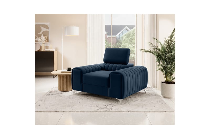 Laurece Lenestol - Blå - Møbler - Stoler & lenestoler - Lenestoler