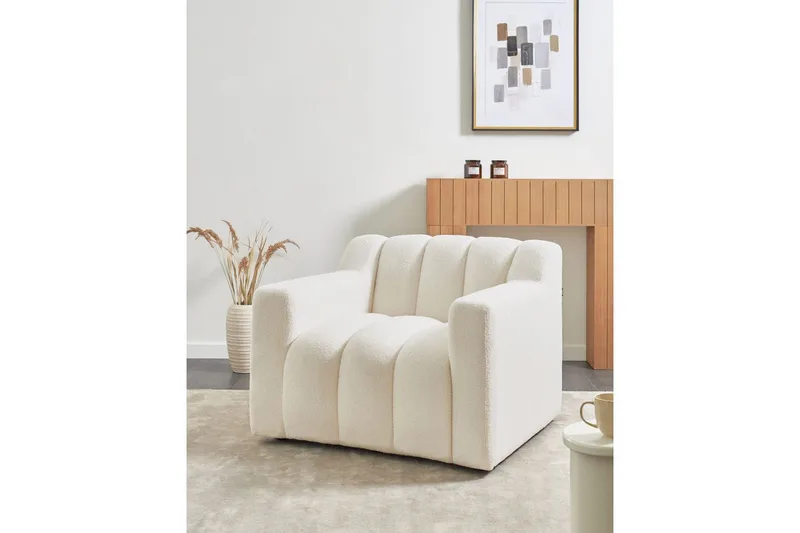 Lenestol Agerup - Hvit - Møbler - Stoler & lenestoler - Lenestoler