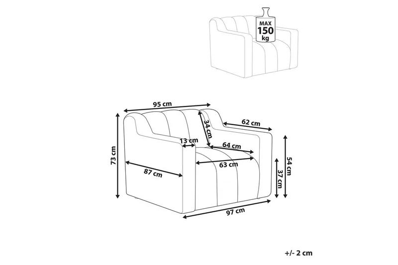 Lenestol Agerup - Hvit - Møbler - Stoler & lenestoler - Lenestoler