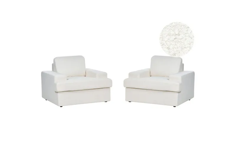 Lenestol Alla sett om 2 Hvit - Hvit - Møbler - Stoler & lenestoler - Lenestoler