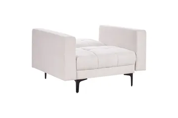 Lenestol Alnes Off-white/Svart - Off-white/Svart - Møbler - Stoler & lenestoler - Lenestoler