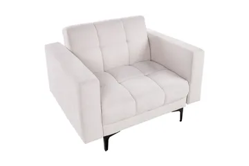Lenestol Alnes Off-white/Svart - Off-white/Svart - Møbler - Stoler & lenestoler - Lenestoler