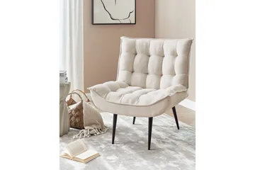 Lenestol Alvesta - Beige, svart - Møbler - Stoler & lenestoler - Lenestoler