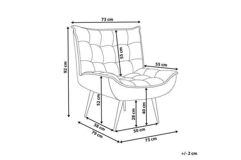 Lenestol Alvesta - Beige, svart - Møbler - Stoler & lenestoler - Lenestoler