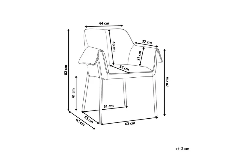 Lenestol Arla - Kremhvit, Svart - Møbler - Stoler & lenestoler - Lenestoler