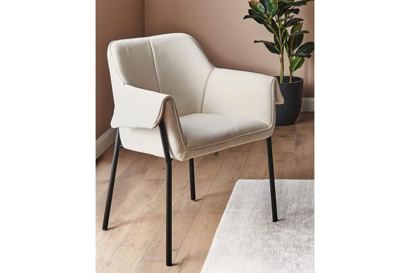 Lenestol Arla - Kremhvit, Svart - Møbler - Stoler & lenestoler - Lenestoler