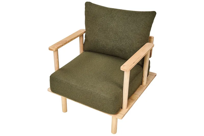 Lenestol Asker - Grønt, lyst treverk - Møbler - Stoler & lenestoler - Lenestoler