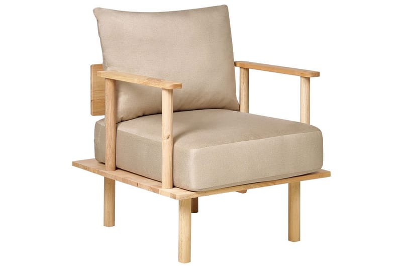 Lenestol Asker - Sandbeige, lyst tre - Møbler - Stoler & lenestoler - Lenestoler