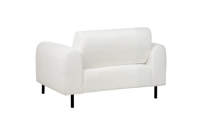 Lenestol Askim - Hvit, Svart/Bouclé - Møbler - Stoler & lenestoler - Lenestoler
