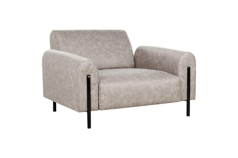 Lenestol Askim - Lysegrå, svart/Polyester - Møbler - Stoler & lenestoler - Lenestoler
