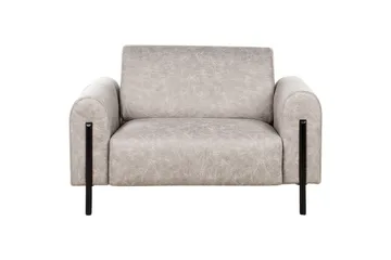 Lenestol Askim - Lysegrå, svart/Polyester - Møbler - Stoler & lenestoler - Lenestoler