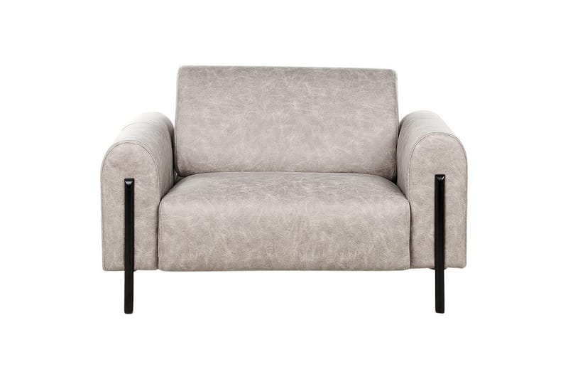 Lenestol Askim - Lysegrå, svart/Polyester - Møbler - Stoler & lenestoler - Lenestoler