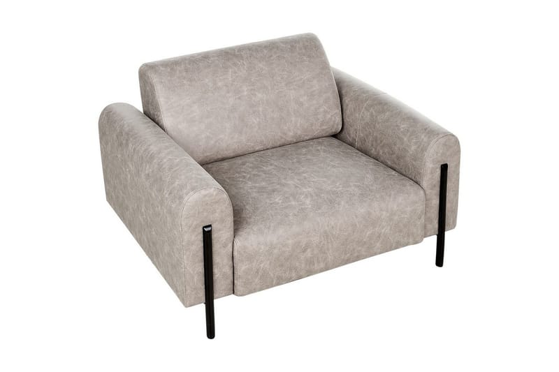 Lenestol Askim - Lysegrå, svart/Polyester - Møbler - Stoler & lenestoler - Lenestoler