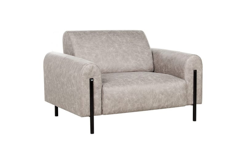 Lenestol Askim - Lysegrå, svart/Polyester - Møbler - Stoler & lenestoler - Lenestoler