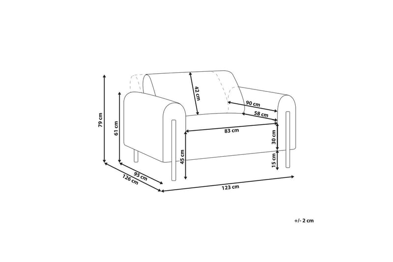 Lenestol Askim - Lysegrå, svart/Polyester - Møbler - Stoler & lenestoler - Lenestoler