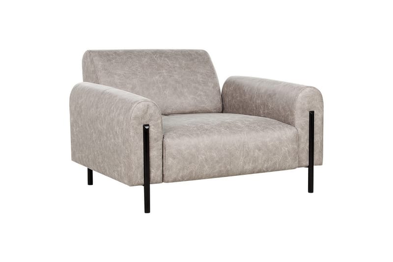 Lenestol Askim - Lysegrå, svart/Polyester - Møbler - Stoler & lenestoler - Lenestoler