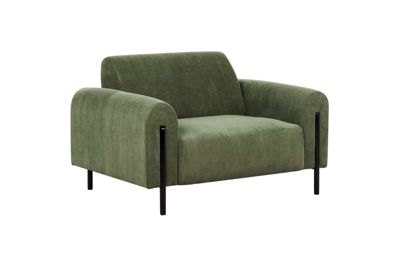 Lenestol Askim - Olivengrønn, Svart/Mansjetterstoff - Møbler - Stoler & lenestoler - Lenestoler