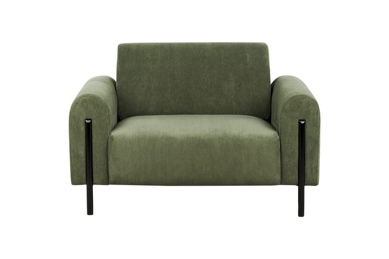 Lenestol Askim - Olivengrønn, Svart/Mansjetterstoff - Møbler - Stoler & lenestoler - Lenestoler