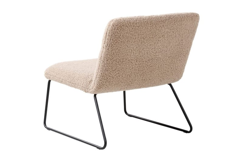 Lenestol Cotulla - Beige, svart/Bouclé - Møbler - Stoler & lenestoler - Lenestoler