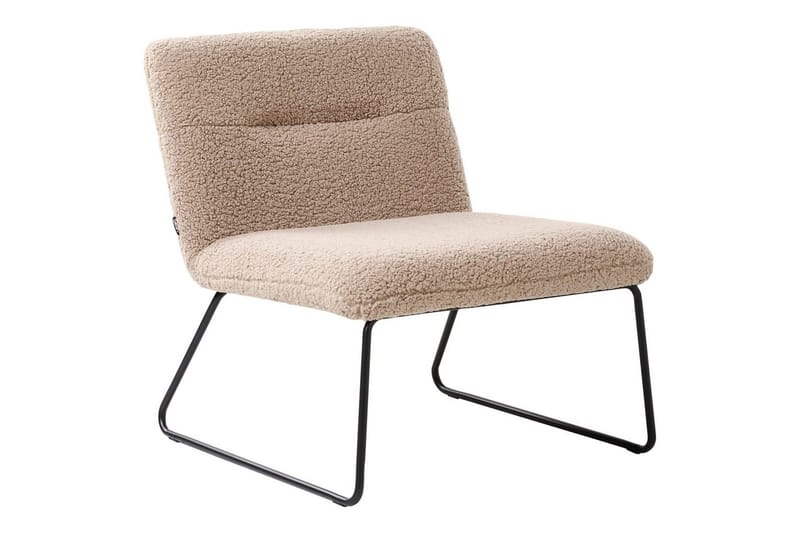 Lenestol Cotulla - Beige, svart/Bouclé - Møbler - Stoler & lenestoler - Lenestoler