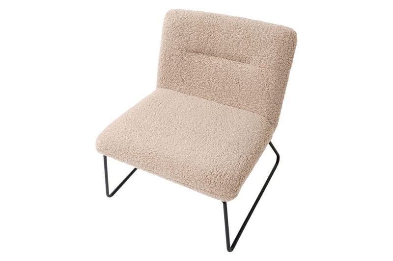 Lenestol Cotulla - Beige, svart/Bouclé - Møbler - Stoler & lenestoler - Lenestoler