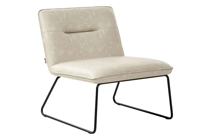 Lenestol Cotulla - Beige/Kunstlær - Møbler - Stoler & lenestoler - Lenestoler