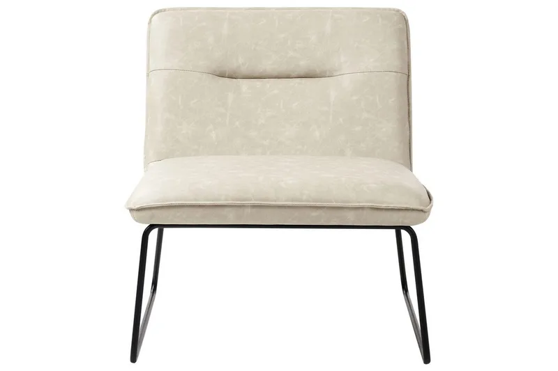 Lenestol Cotulla - Beige/Kunstlær - Møbler - Stoler & lenestoler - Lenestoler