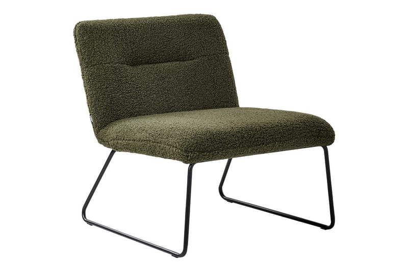 Lenestol Cotulla - Grønn, svart/Bouclé, Grønn, Svart/Bouclé - Møbler - Stoler & lenestoler - Lenestoler