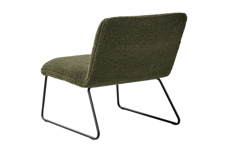 Lenestol Cotulla - Grønn, svart/Bouclé, Grønn, Svart/Bouclé - Møbler - Stoler & lenestoler - Lenestoler