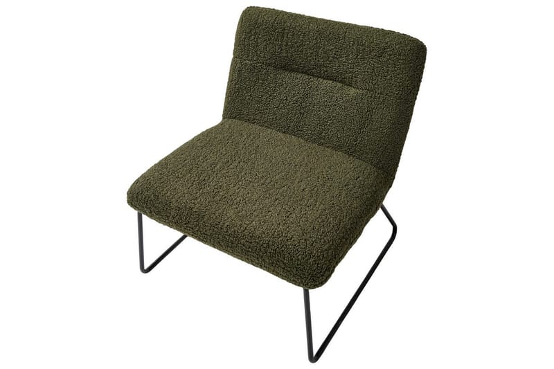 Lenestol Cotulla - Grønn, svart/Bouclé, Grønn, Svart/Bouclé - Møbler - Stoler & lenestoler - Lenestoler