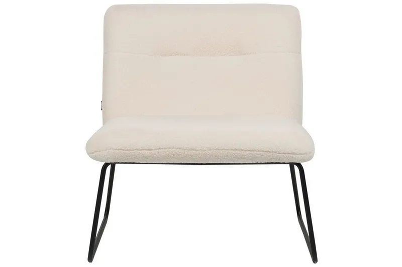 Lenestol Cotulla - Hvit, Svart/Bouclé - Møbler - Stoler & lenestoler - Lenestoler