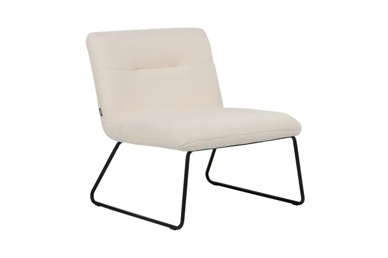 Lenestol Cotulla - Hvit, Svart/Bouclé - Møbler - Stoler & lenestoler - Lenestoler