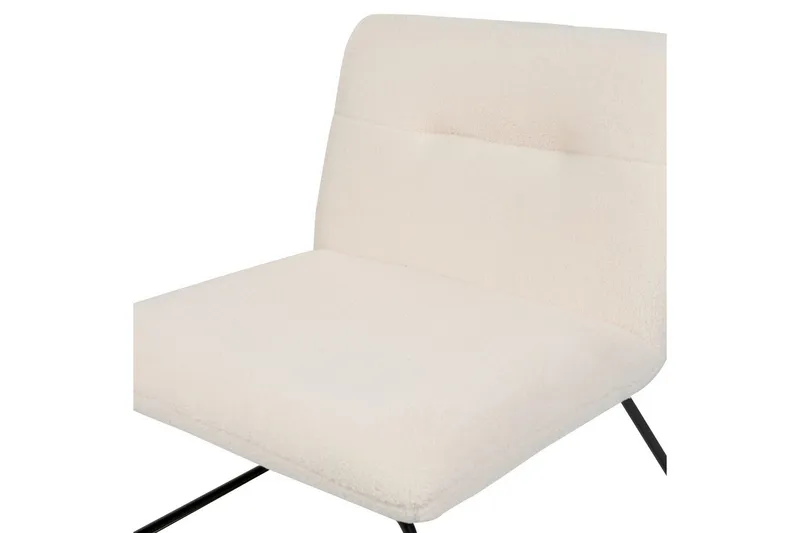 Lenestol Cotulla - Hvit, Svart/Bouclé - Møbler - Stoler & lenestoler - Lenestoler